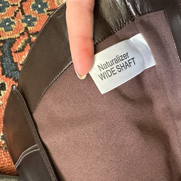 Naturalizer Dark Brown Heeled Kiersten Boot mid-calf high Wide Shaft Size 8.5 - Picture 2 of 10